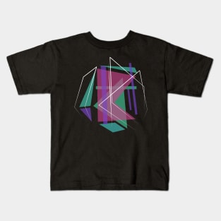 Geometric triangles pattern pastel  pink Kids T-Shirt